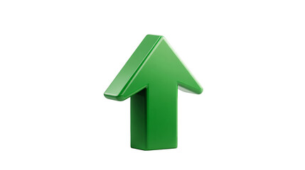 Dynamic green arrow pointing upwards, symbolizing growth and progress