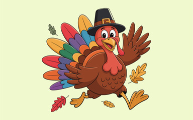 Thanksgiving vector design, vector illustration, Thanksgiving design, silhouette style.
