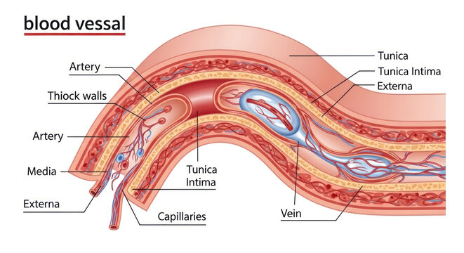 Blood Vessel Diagram Illustration
