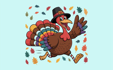 Thanksgiving vector design, vector illustration, Thanksgiving design, silhouette style.
