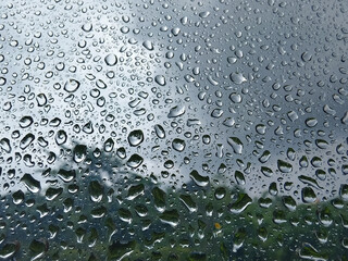 raindrops on the glass for the background with an abstract theme