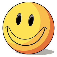 Fototapeta premium a yellow smiley face with black eyes