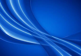 Sleek blue background with smooth, glowing curves, suitable for modern technological presentations.

