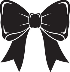 Monochrome Bow Tie Illustration of Elegance and Celebration Simple and Stylish Design Decorative Element for Cards Gifts and Festive Occasions