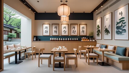 Desain Interior Kafe Bergaya Korea Minimalis Modern yang Estetik dan Nyaman