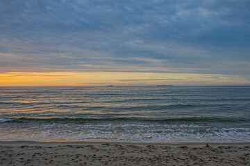 Baltic Sea beach at sunset
