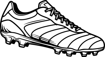 Soccer Shoes Silhouette – Cleats, Football Boots, Sports Footwear Vector


