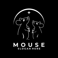 Modern Mouse logo design vector. Pest Control logo design icon