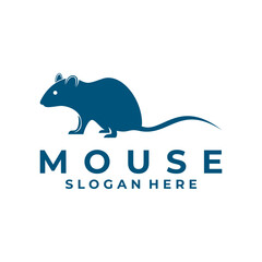 simple mouse logo design vector. mouse, rat logo design icon template