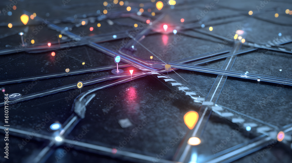 Poster connected network visualization: a dynamic visual representation of interconnected nodes and pathway