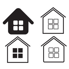 Real Estate Properties Line Editable Icon Set Vector.