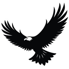 Eagle Over Mountain Scene