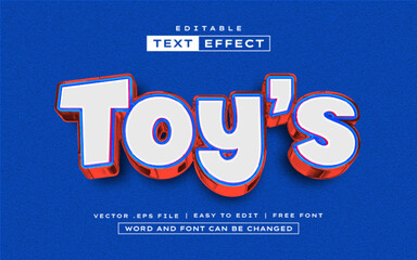 Toy's 3D editable text effect style