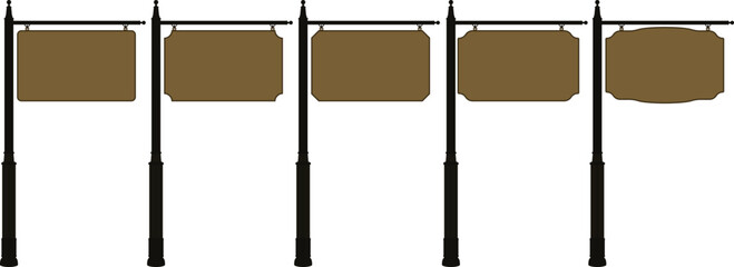 Blank Hanging Rectangular Signage Mockup
