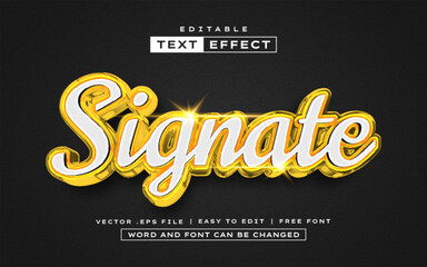 Signate 3D editable text effect style