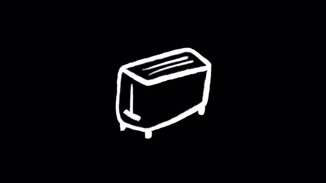 Simple Hand-Drawn Toaster Illustration