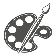 
a paint brush and palette