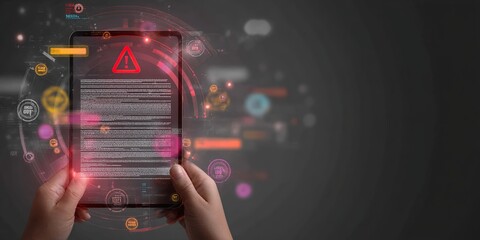 Cybersecurity threat detection on tablet with data protection
