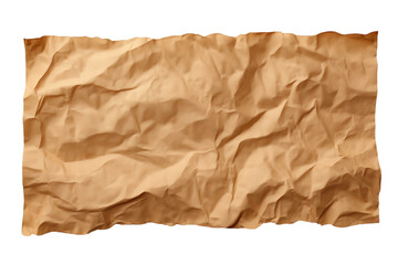 Obraz premium A piece of crumpled paper, isolated on a transparent background in PNG format.