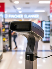 Shoplift scanner which is located at the entry way infront of the department store or retail shop. Technology for business equipment object. Close-up and selective focus.