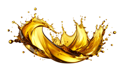 3d oil splash illustration isolated on transparent background png file