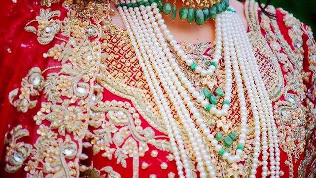 Red color is the traditional Indian clothes, 