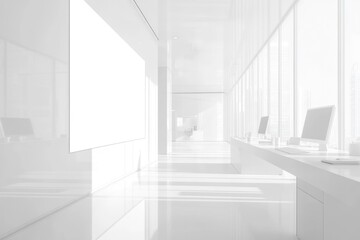 Obraz premium Bright, modern office with tech