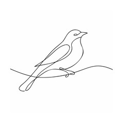 Elegant bird perched on a thin branch animal wildlife