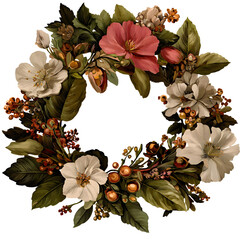 wreath from flowers png