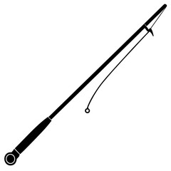 Fishing Rod Vector on White Background