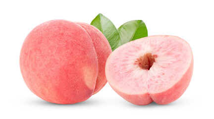 Peach isolated on transparent png (Image from camera)