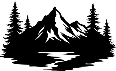Majestic Mountain Silhouette,
Peaks of Serenity,
The Wild Ridge,
Nature's Jagged Crown