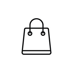 Shopping bag icon isolated on a white background