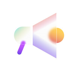 Abstract Gradient Megaphone Announcement: Modern Pastel Color Scheme