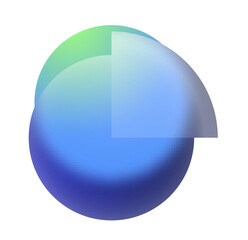 Abstract Blue and Green Gradient Sphere: Modern, Minimalist, Serene Design Element