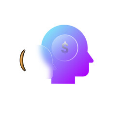 Abstract Gradient Heads Conceptualizing Financial Growth and Investment Strategy