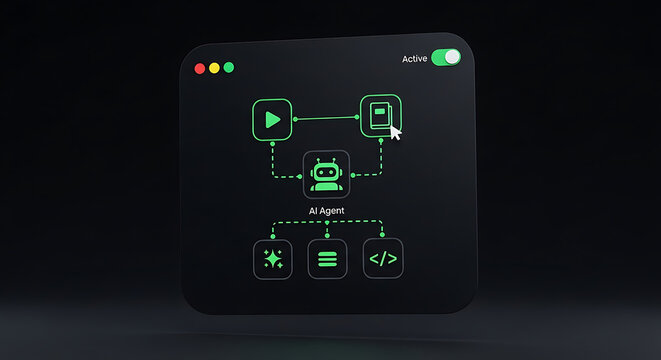 Artificial intelligence agent workflow interface on a digital dashboard for automated software development and data processing applications