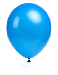 Blue balloon against white background