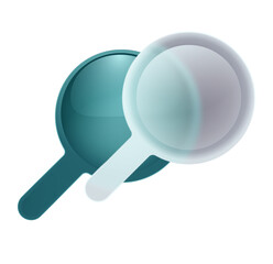 Abstract Teal and White Magnifying Glasses, Modern Design, Search Concept