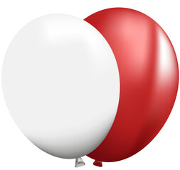 Red and White Balloons Illustration