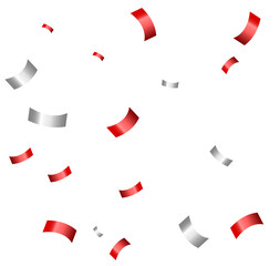 Red and White Confetti of Indonesian Celebration
