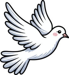 Fototapeta premium dove in flight Crayon style transparent png vector
