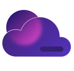 Abstract Purple Cloud Computing Data Storage Interface Graphic Design