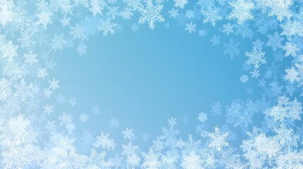 White Christmas Scene with Snow Border &ndash; Generative AI