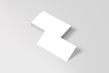 Realistic blank business card illustration for mockup. 3D Render.