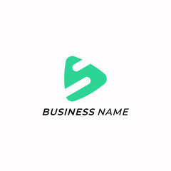 design logo combine play and letter S