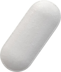 White medicine pill tablet isolated on white background