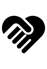 Heartfelt handshake icon: unity, partnership, and support.
Hands forming a heart: symbolizing love, charity, and connection.
Embrace of two hands: representing compassion, agreement, and aid

