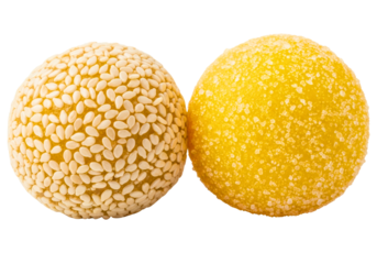 Asian dessert balls coated with sesame and sugar
