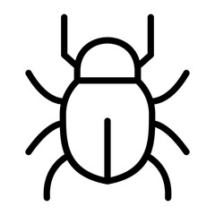 Software Bug Glitch Error Icon Computer Virus Malware Cyber Security Threat System Problem Digital Attack Warning Online Danger IT Development Debugging